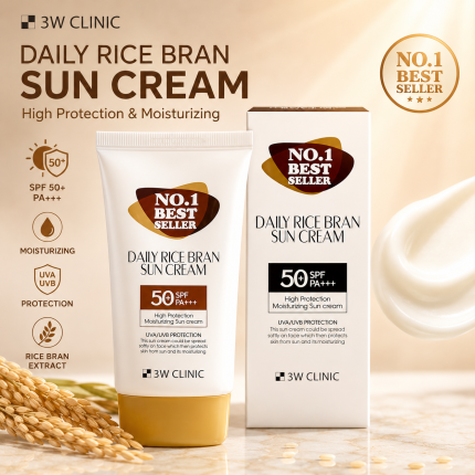 3W Clinic Daily Rice Bran Sun Cream SPF 50+ PA+++ 70ml